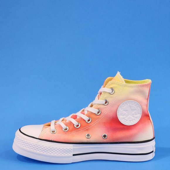 Converse CTAS Hi Lift Poppy Glow/White/Black Women's Platform Sneakers 572572C - Picture 3 of 6